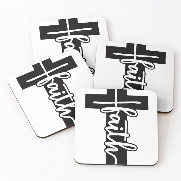Item preview, Black Color Cross With Word Faith Overtop designed and sold by Rowena Jones.