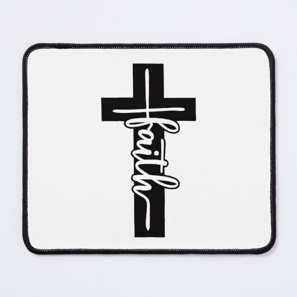 Item preview, Black Color Cross With Word Faith Overtop designed and sold by Rowena Jones.