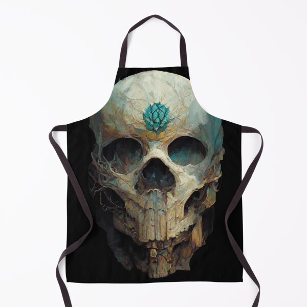 Item preview, Blue thoughtful skull designed and sold by BraveFellow.