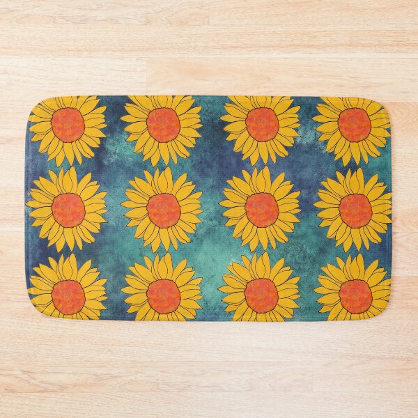 Item preview, Sunflowers on blue designed and sold by GasconyPassion.