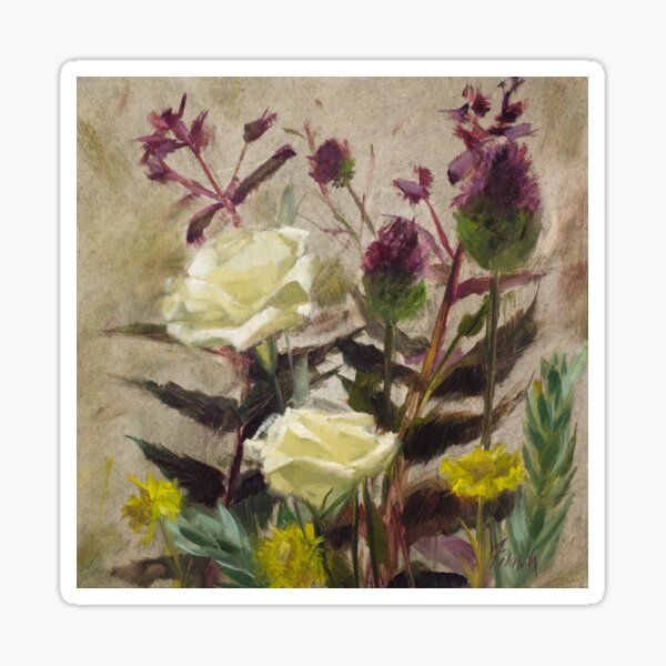 Faith • Floral Painting by Rebecca Finch Sticker