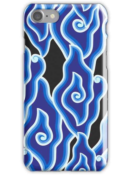"Blue Mega Mendung" iPhone Cases & Skins by Aditya Pratama 