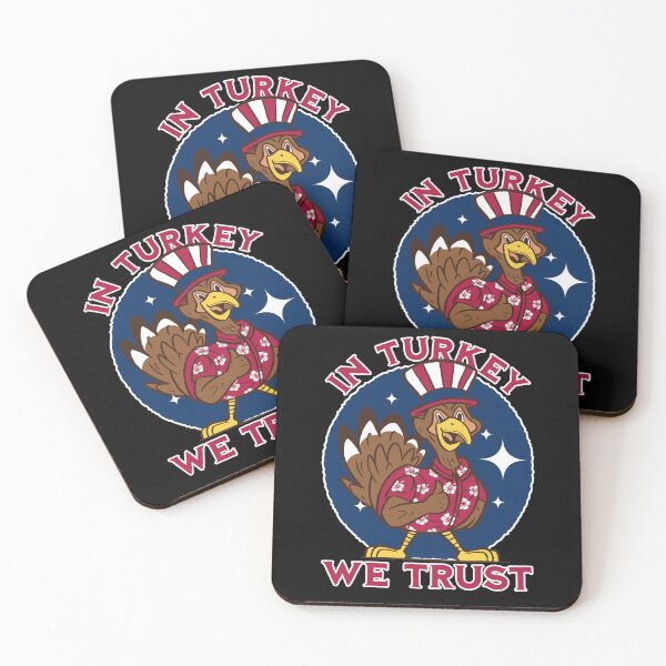 Item preview, In turkey we trust - Funny Patriotic American Thanksgiving dinner designed and sold by EmmiFoxDesigns.