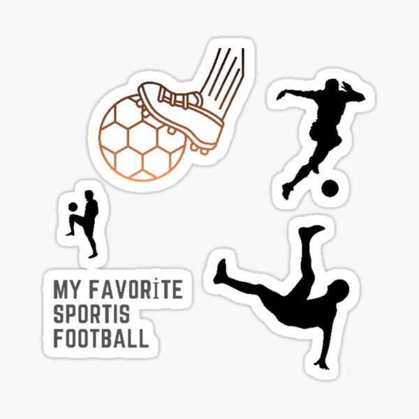 "Football Sticker, Sports Sticker, Soccer Sticker " Sticker for Sale by