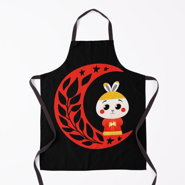 Item preview, Year of the Rabbit 2023: Asian bunny in half moon; Chinese rabbit astrology zodiac design designed and sold by mbuz90.