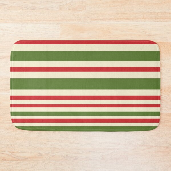 Item preview, Variable Stripe Retro Modern Pattern in Vintage Christmas Red Green Cream designed and sold by kierkegaard.