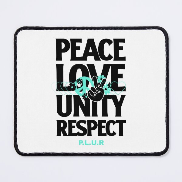 Item preview, Peace Love Unity Respect (black) designed and sold by Discothreadz.