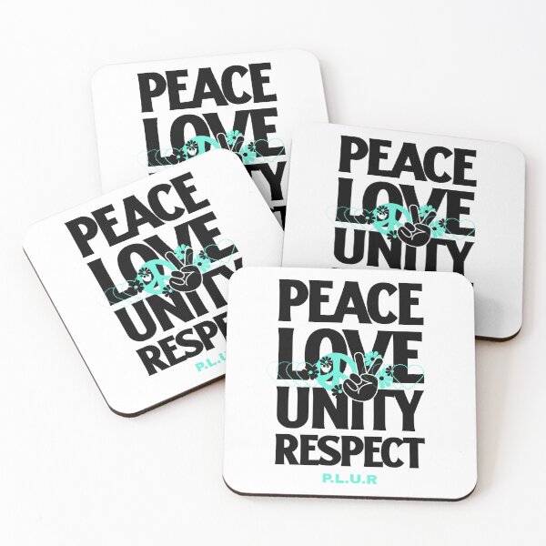 Item preview, Peace Love Unity Respect (black) designed and sold by Discothreadz.