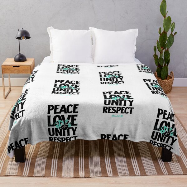 Item preview, Peace Love Unity Respect (black) designed and sold by Discothreadz.