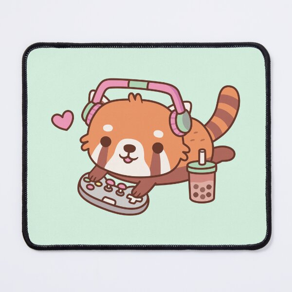 Item preview, Cute Red Panda Gamer Chilling With Video Games designed and sold by rustydoodle.