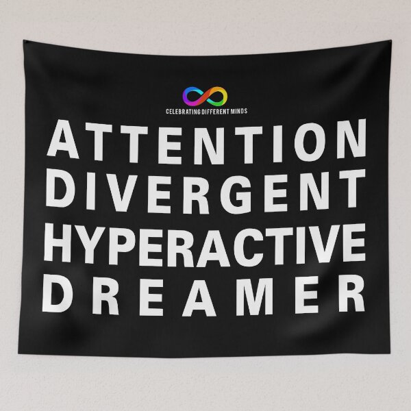 Item preview, ADHD: Attention Divergent Hyperactive Dreamer designed and sold by Death Rock Tee.