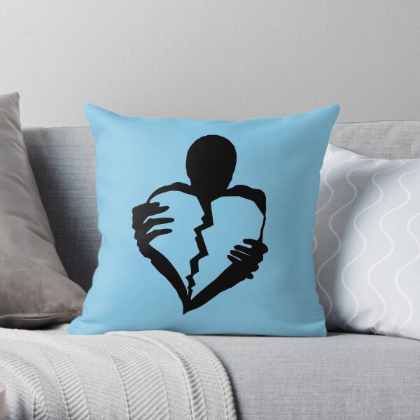 Holding on to a broken heart Throw Pillow
