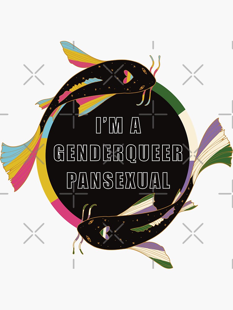 "Genderqueer and Pansexual Koi Fish" Sticker for Sale by Yourinnemagick ...