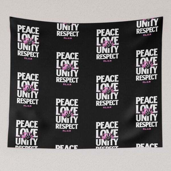 Item preview, Peace Love Unity Respect (pink) designed and sold by Discothreadz.
