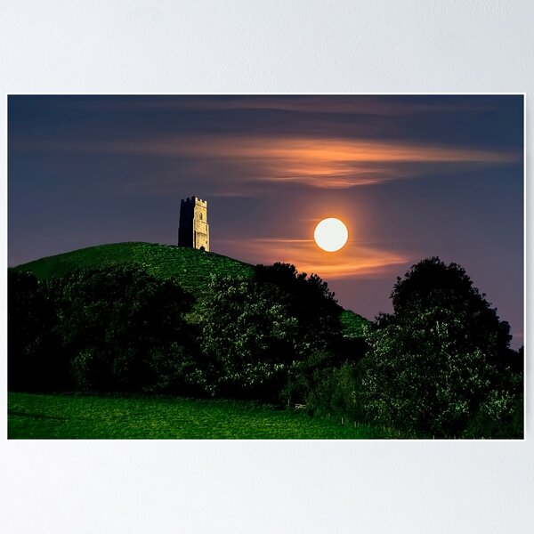 Item preview, Glastonbury Tor Bright Moon designed and sold by Alisonchambers2.