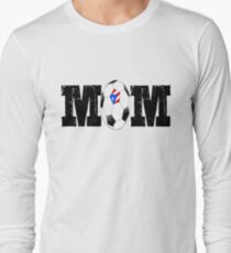 Fußball-Mamma-puertorikanisches Stolz-Hemd Langarmshirt