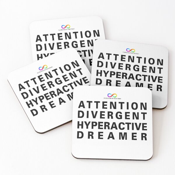 Item preview, ADHD: Attention Divergent Hyperactive Dreamer for lighter t-shirts designed and sold by Death Rock Tee.