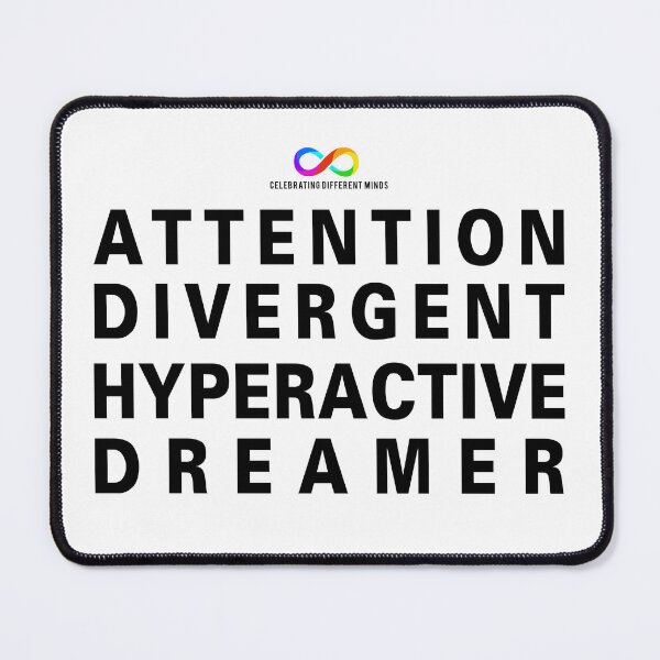 Item preview, ADHD: Attention Divergent Hyperactive Dreamer for lighter t-shirts designed and sold by Death Rock Tee.