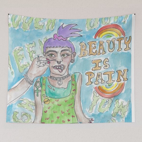 Item preview, Beauty is pain designed and sold by Spookykitsch.