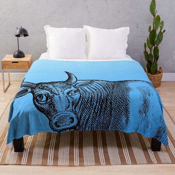 Item preview, buffalo bull blue background designed and sold by jsebouvi.
