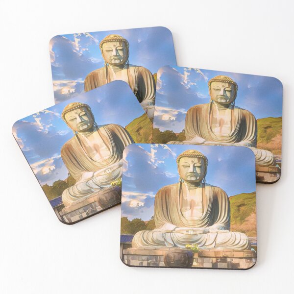 Item preview, Beautiful Buddha Kamakura JAPAN Daibutsu Art Print - Cartoon designed and sold by XIX361ART.