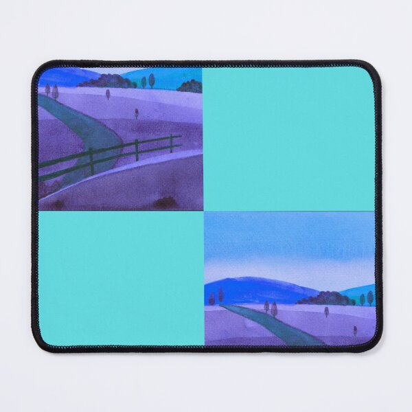 Item preview, Blue Landscape Countryside - Cool Retro Colourful Dual Nature Landscape Design designed and sold by MrGiftee.