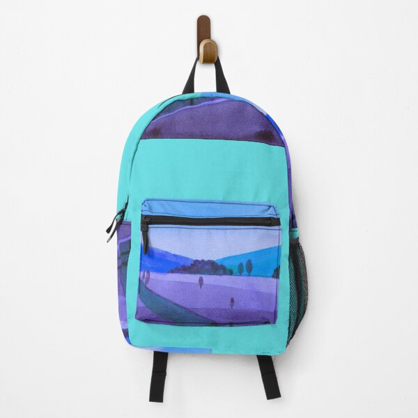 Item preview, Blue Landscape Countryside - Cool Retro Colourful Dual Nature Landscape Design designed and sold by MrGiftee.