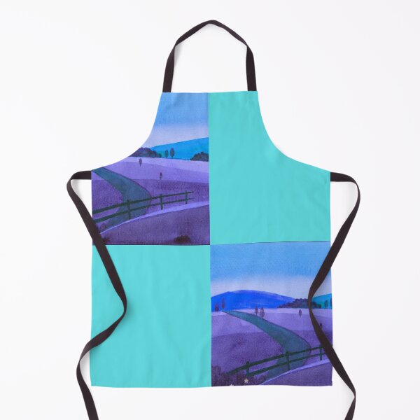 Item preview, Blue Landscape Countryside - Cool Retro Colourful Dual Nature Landscape Design designed and sold by MrGiftee.