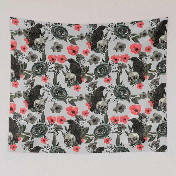 Item preview, Black crowes - gothic raven seamless pattern designed and sold by pinkyfish1010.