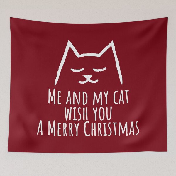 Item preview, Me and My Cat wish you a Merry Christmas designed and sold by Yulacreative.