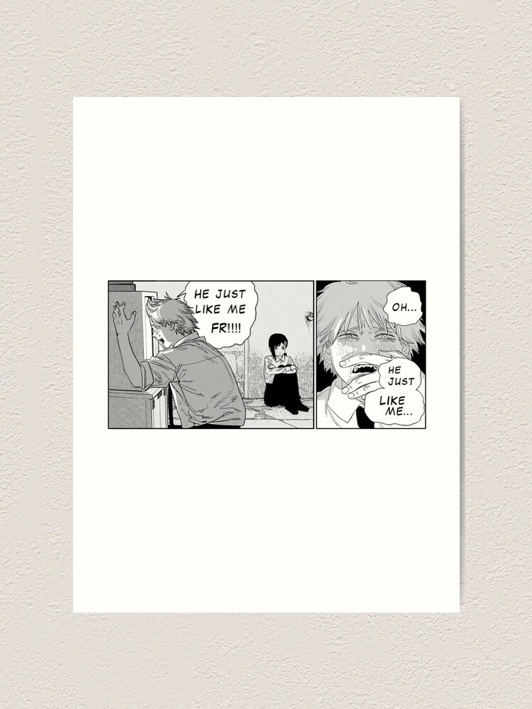 "Chainsaw Man Denji Kobeni He Just Like Me FR Manga Panel Meme" Art - Chainsaw Man He Just Like Me Fr