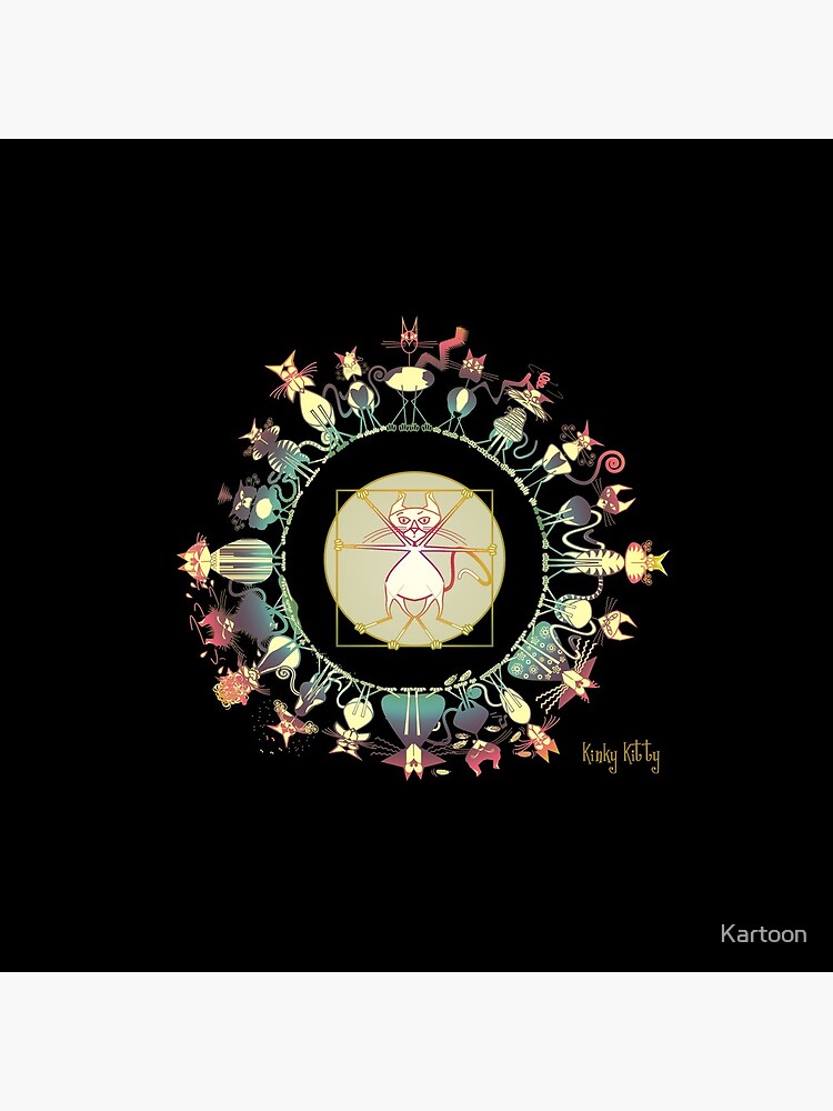KINKY KITTY - Kinky Mandala Rainbow by Kartoon