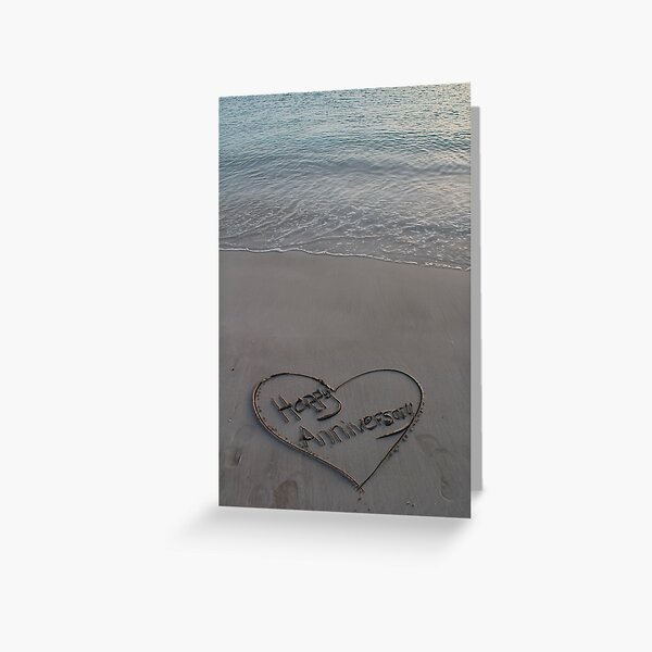Item preview, Happy Anniversary written in sand designed and sold by Ellie Mellon.