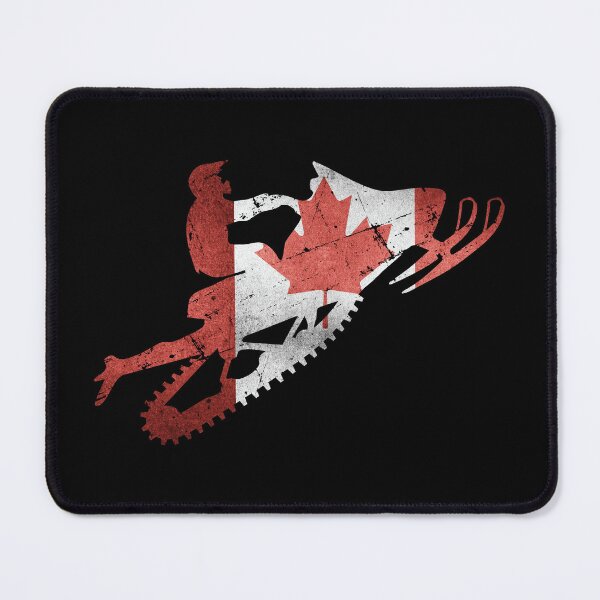 Item preview, Canada flag snowmobiler | Man on Snowmobile canada flag designed and sold by GPODdesign.