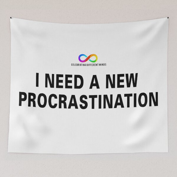 Item preview, I need a new procrastination for lighter T-shirts. designed and sold by Death Rock Tee.