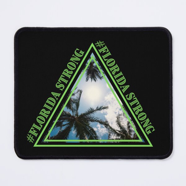 Item preview, Blue and green triangle with palm trees florida support design designed and sold by reka88.