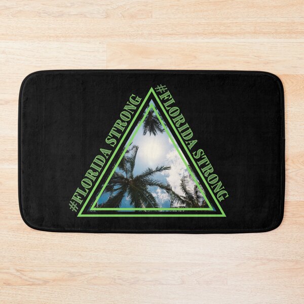 Item preview, Blue and green triangle with palm trees florida support design designed and sold by reka88.