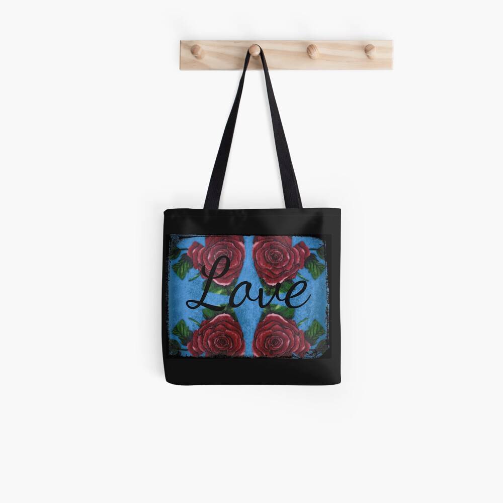 Four Roses And Hearts with Love Tote Bag