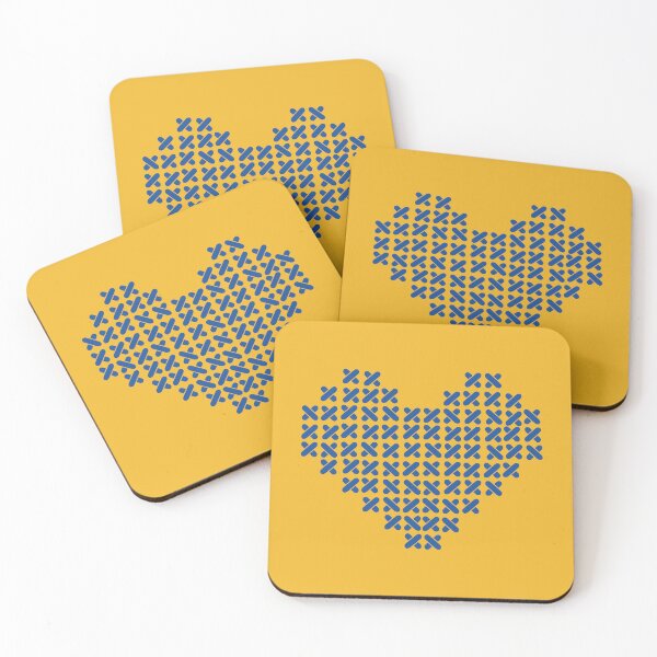 Item preview, Heart with cross-stitch to support Ukraine designed and sold by anyramagic.
