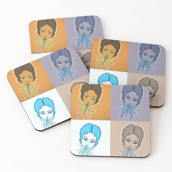 Item preview, woman with butterfly lips designed and sold by reyhanartstudio.