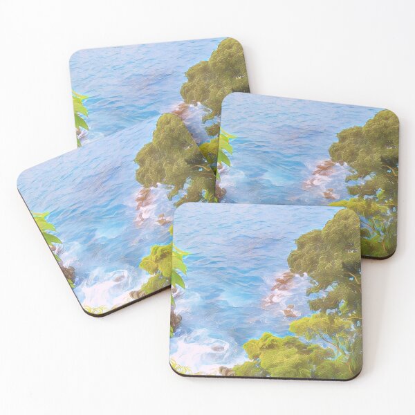 Item preview, Beautiful Shingu Beach Coast Japan Art Print - Cartoon designed and sold by XIX361ART.