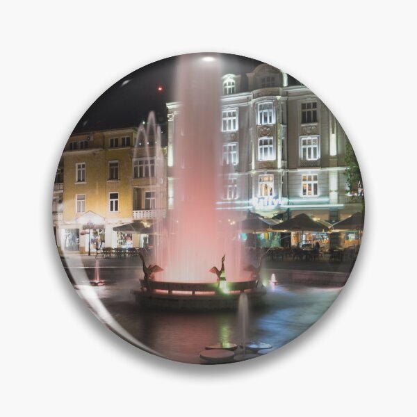 Item preview, Baby Pink Pelican Fountain - Plovdiv Bulgaria Night Magic designed and sold by Georgia Mizuleva.