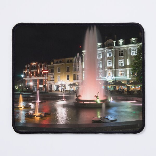 Item preview, Baby Pink Pelican Fountain - Plovdiv Bulgaria Night Magic designed and sold by Georgia Mizuleva.