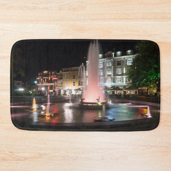 Item preview, Baby Pink Pelican Fountain - Plovdiv Bulgaria Night Magic designed and sold by Georgia Mizuleva.