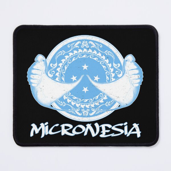 Item preview, Micronesia flag with manta ray designed and sold by NicGrayGraphic.