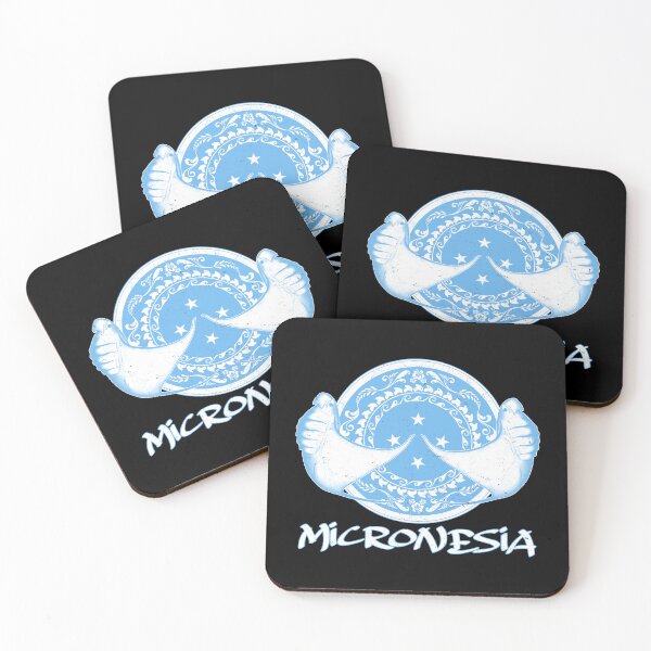 Item preview, Micronesia flag with manta ray designed and sold by NicGrayGraphic.