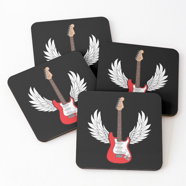 Item preview, Guitar With Wings - Red Flying Strat Guitar Style designed and sold by Simple429.