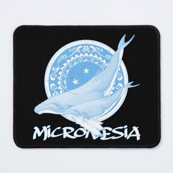 Item preview, Micronesia flag with humpback whales designed and sold by NicGrayGraphic.