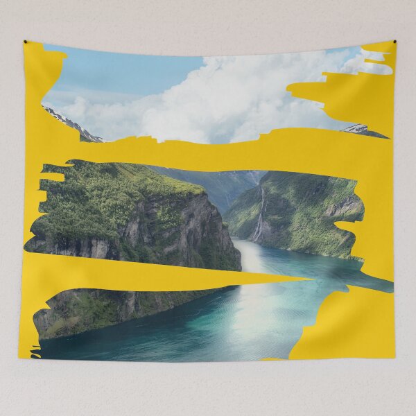 Item preview, Blue skies, Green Lands! Beautiful Natural Landscape Paintbrush Wild Nature Design  designed and sold by MrGiftee.