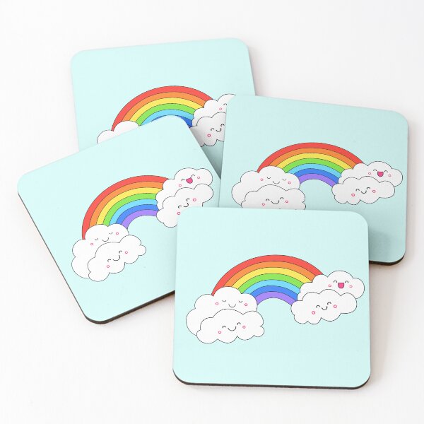 Item preview, Cute rainbow and happy clouds designed and sold by mixMixtli.